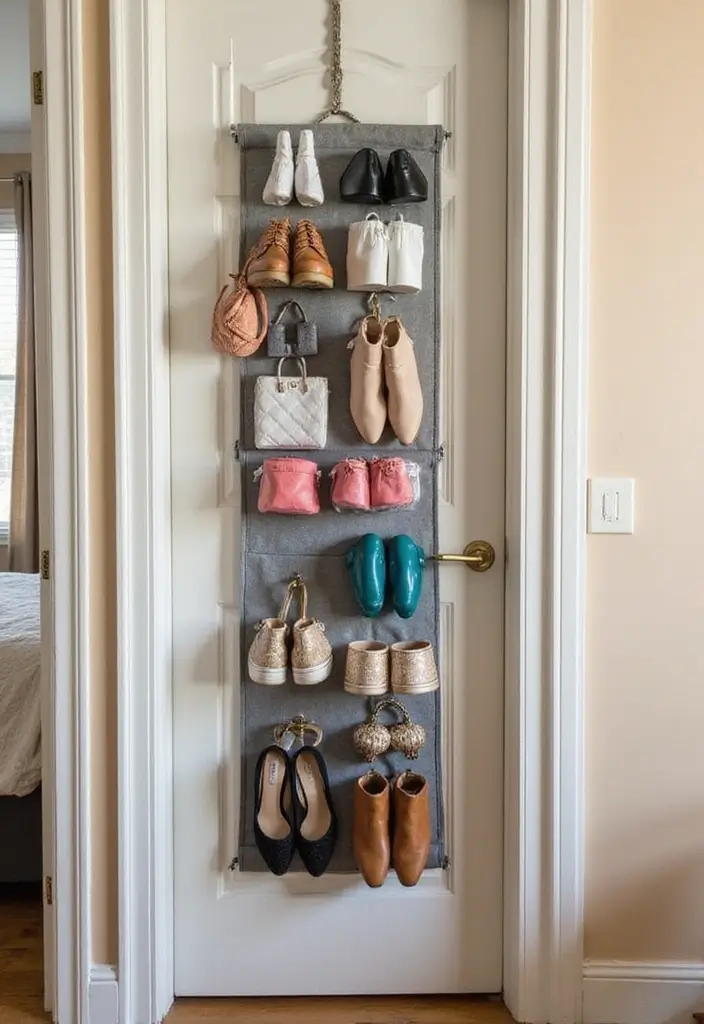 30 Bedroom Wall Storage Ideas That Save Space in Style 20. Use Over the Door Organizers