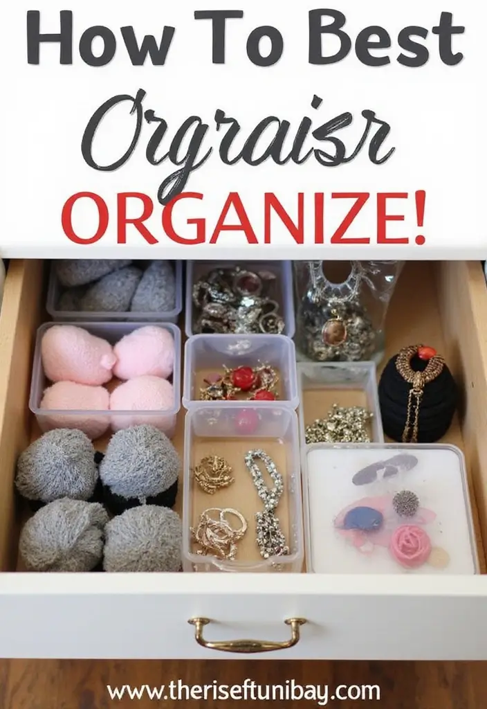 30 Bedroom Wall Storage Ideas That Save Space in Style 21. Utilize Drawer Organizers