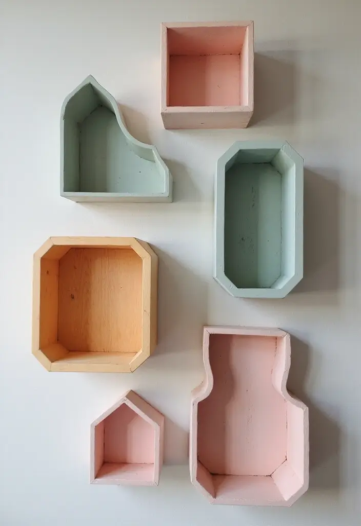 30 Bedroom Wall Storage Ideas That Save Space in Style 23. Transform Shelving into Art