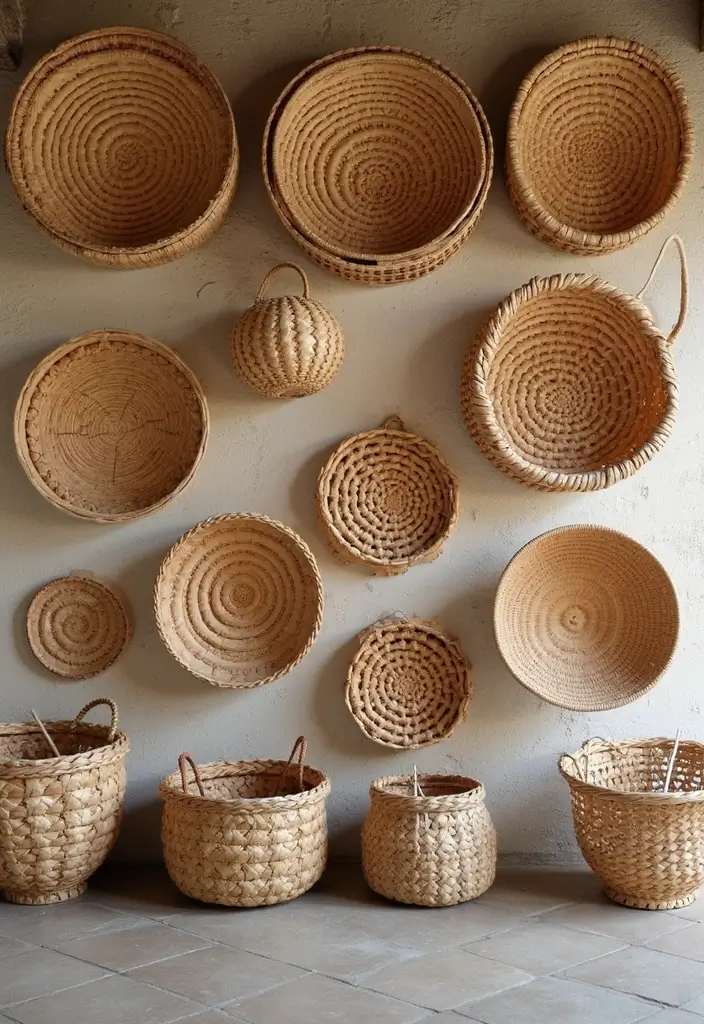 30 Bedroom Wall Storage Ideas That Save Space in Style 3. Decorative Wall Baskets