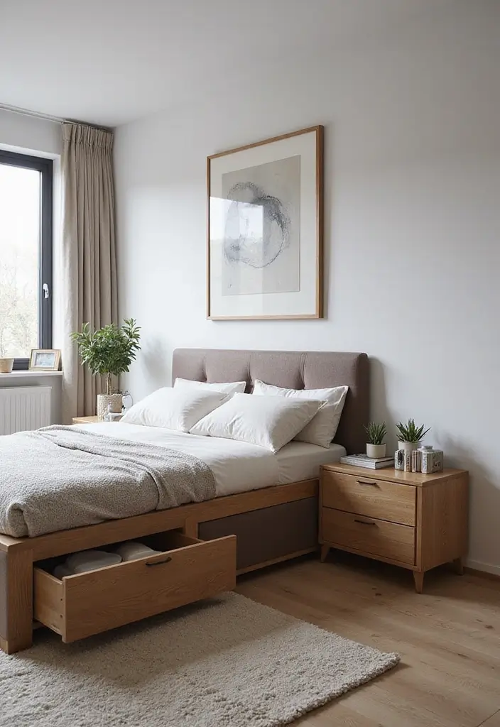 30 Bedroom Wall Storage Ideas That Save Space in Style 7. Multi Functional Furniture