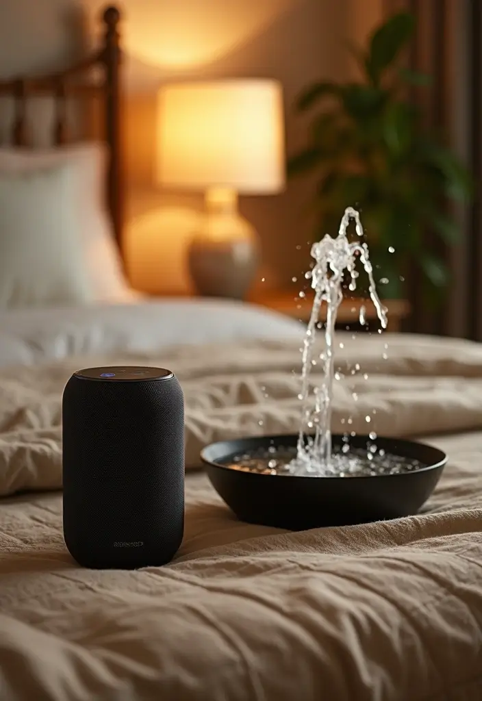 30 Calming Bedroom Ideas Inspiration for a Peaceful Retreat 15. Gentle Soundscapes