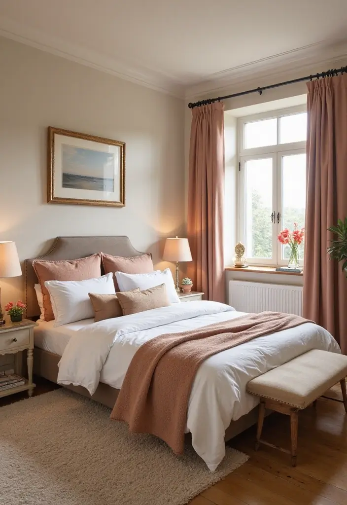 30 Calming Bedroom Ideas Inspiration for a Peaceful Retreat 16. Carrying a Consistent Theme