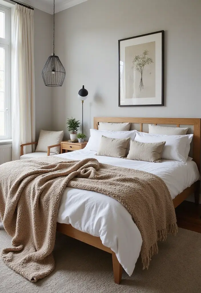 30 Calming Bedroom Ideas Inspiration for a Peaceful Retreat 26. Layering with Throws