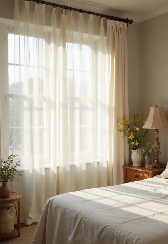 30 Calming Bedroom Ideas Inspiration for a Peaceful Retreat 27. Window Treatments