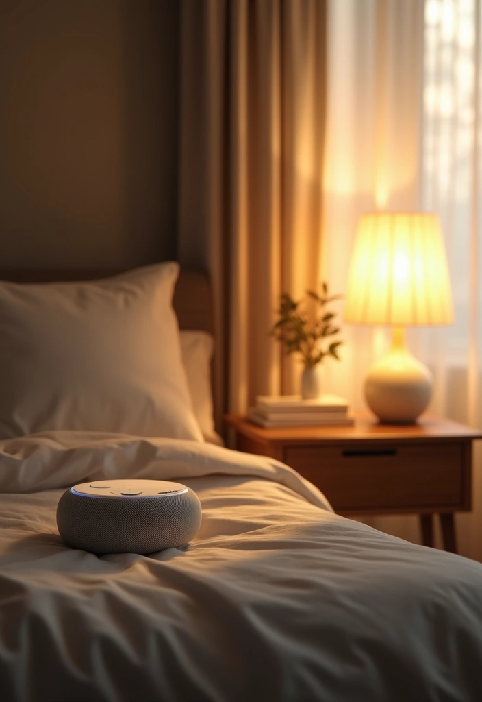 30 Calming Bedroom Ideas Inspiration for a Peaceful Retreat 30. Tranquil Sound Machines