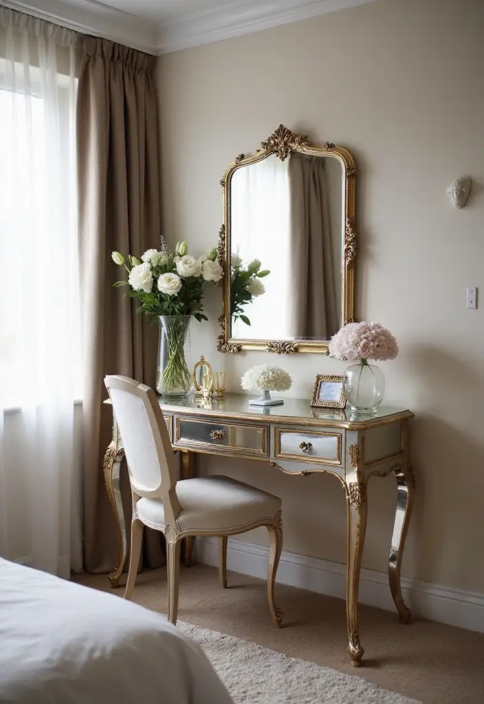 30 Dressing Table Ideas for Small Bedroom That Feel Glam Practical 1. Mirrored Magic