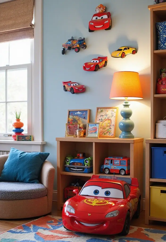 30 Hot Wheels Bedroom Ideas That Kids Will Love 10. Race Car Themed Accessories