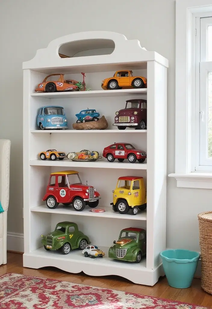 30 Hot Wheels Bedroom Ideas That Kids Will Love 9. DIY Car Shelving