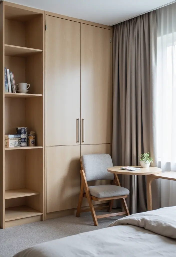 30 King Single Bedroom Ideas That Feel Spacious Functional 17. Foldable Furniture Options