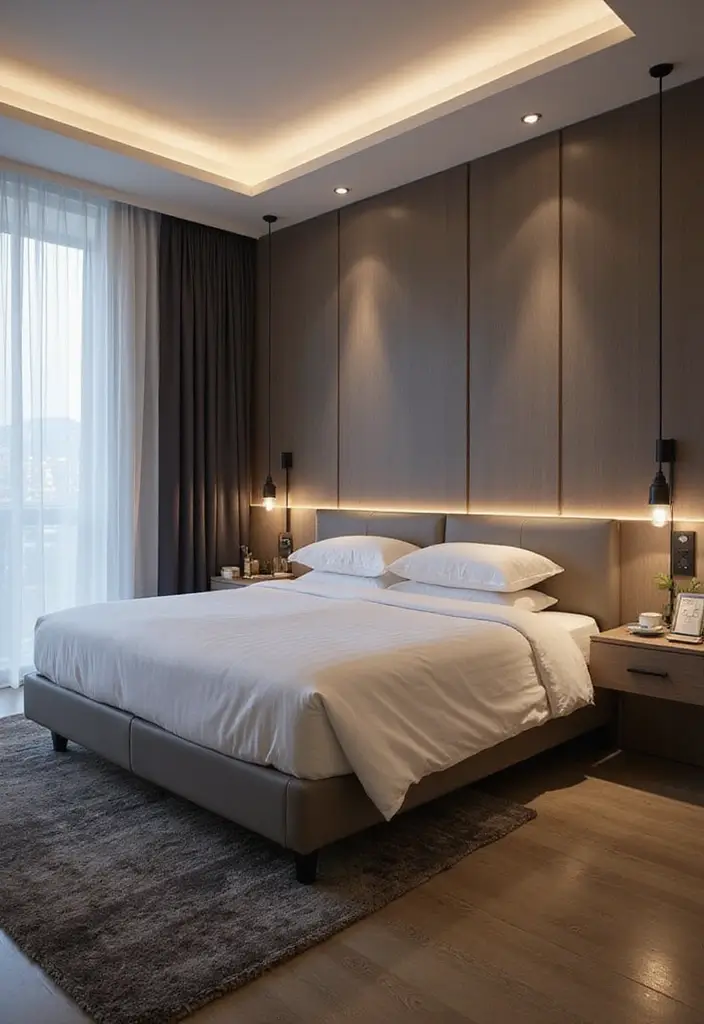 30 King Single Bedroom Ideas That Feel Spacious Functional 18. Integrated Technology