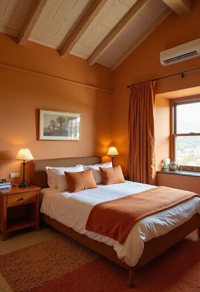 30 King Single Bedroom Ideas That Feel Spacious Functional 19. Warm Color Accents