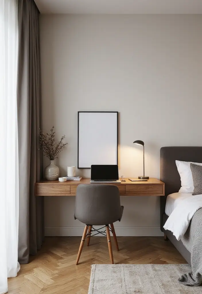 30 King Single Bedroom Ideas That Feel Spacious Functional 26. Wall Mounted Desks