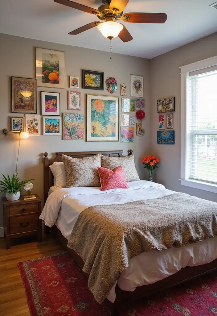 30 King Single Bedroom Ideas That Feel Spacious Functional 9. Creative Wall Art