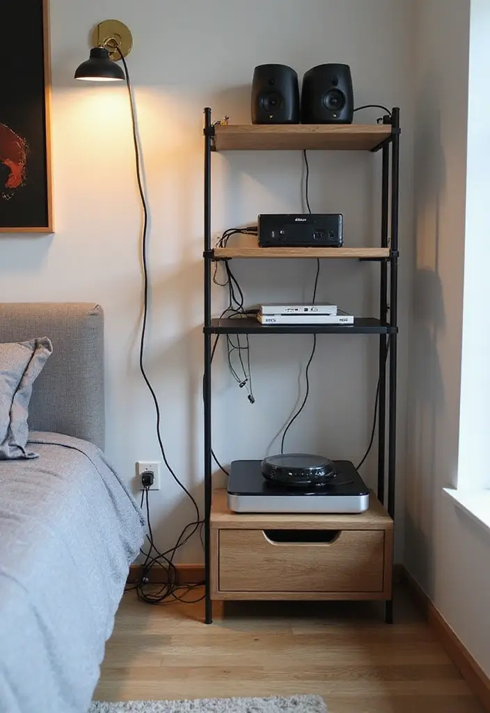 30 Mens Small Bedroom Ideas That Feel Minimal Masculine 27. Efficient Cable Management