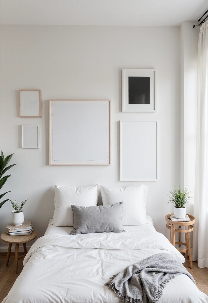 30 Mens Small Bedroom Ideas That Feel Minimal Masculine 28. Minimalist Wall Art