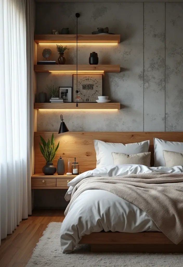 30 Mens Small Bedroom Ideas That Feel Minimal Masculine 3. Incorporating Natural Wood Elements