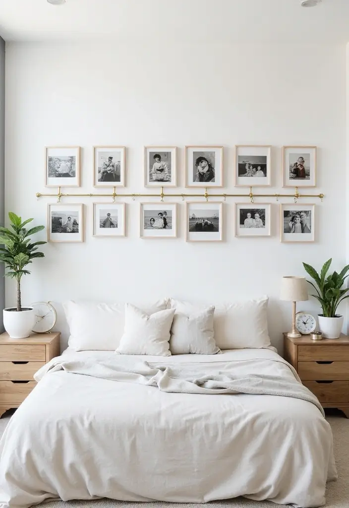 30 Photo Wall Ideas Bedroom That Tell Your Story Beautifully 1. Family Journey Timeline