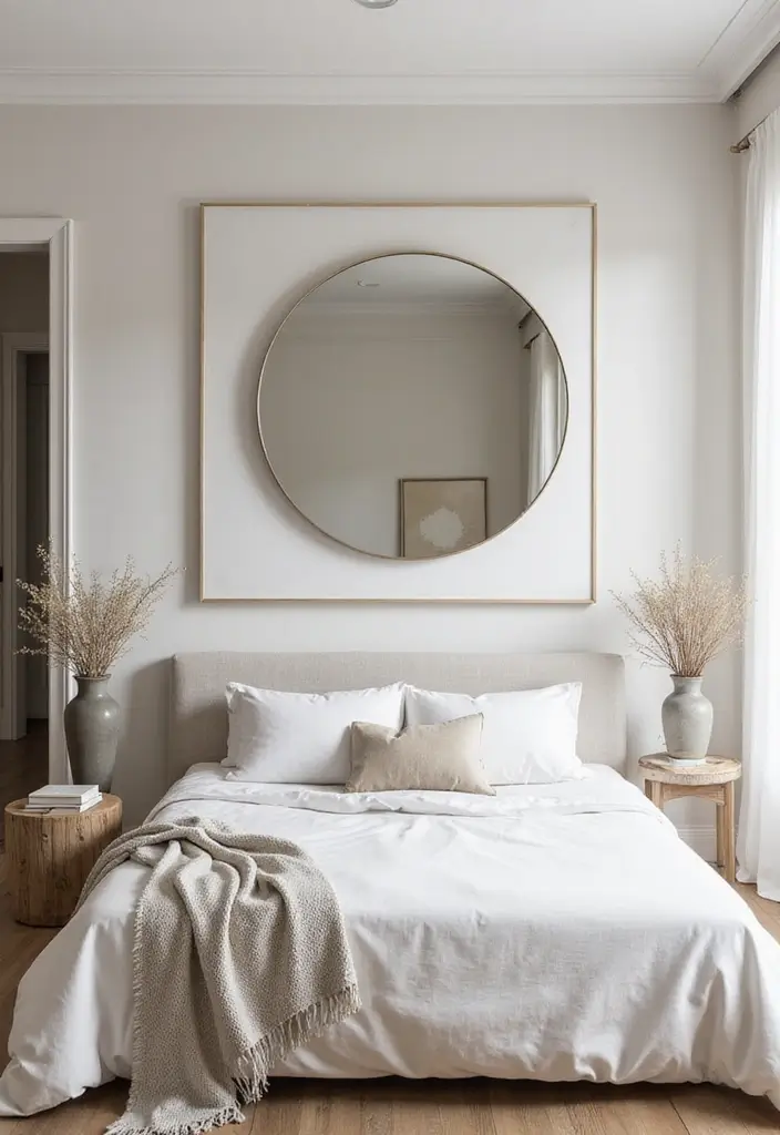 30 Simple Bedroom Decor Ideas That Feel Effortless Elegant 23. Minimal Wall Decor