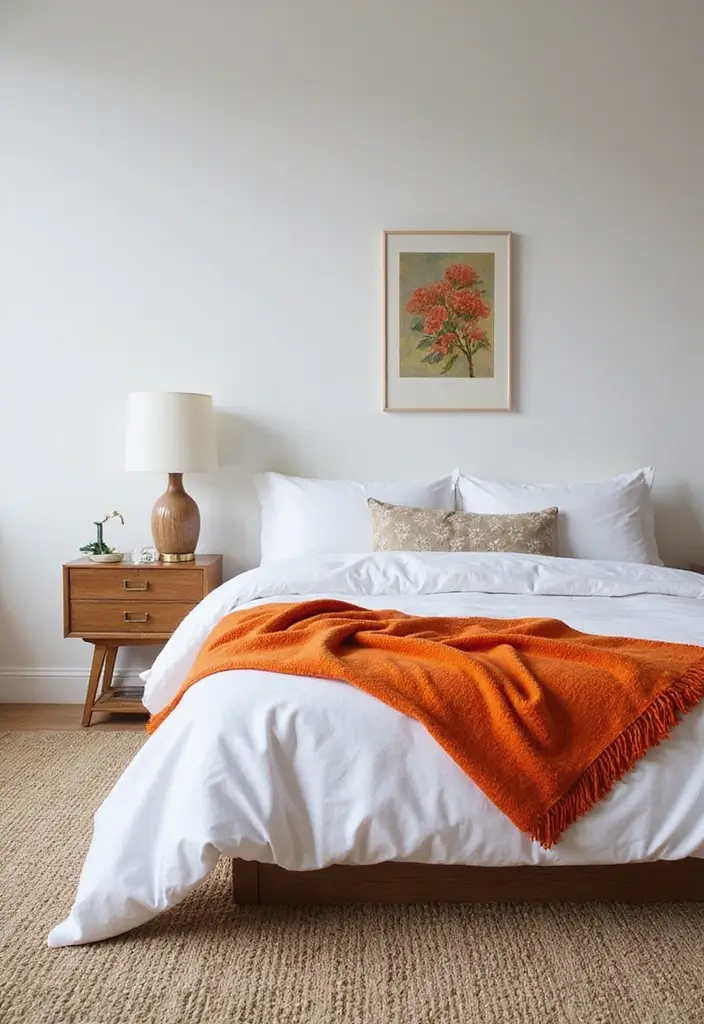 30 Simple Bedroom Decor Ideas That Feel Effortless Elegant 27. Thoughtful Color Pops