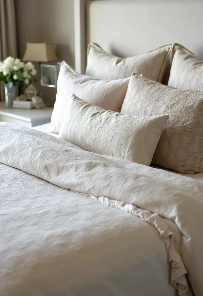 30 Simple Bedroom Decor Ideas That Feel Effortless Elegant 3. Statement Bedding
