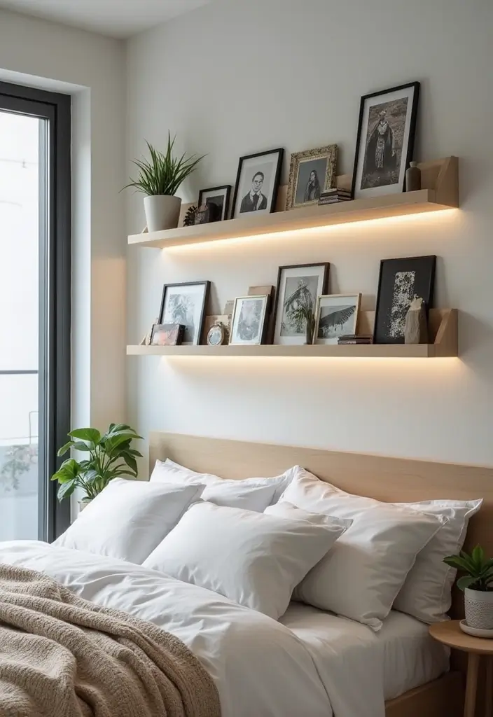 30 Wall Shelf Ideas Bedroom That Feel Modern Practical 10. Magnetic Shelving
