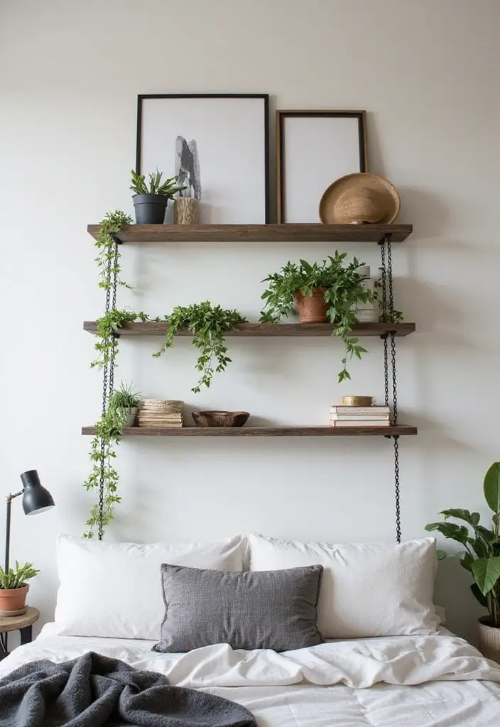 30 Wall Shelf Ideas Bedroom That Feel Modern Practical 24. Hanging Wall Shelves