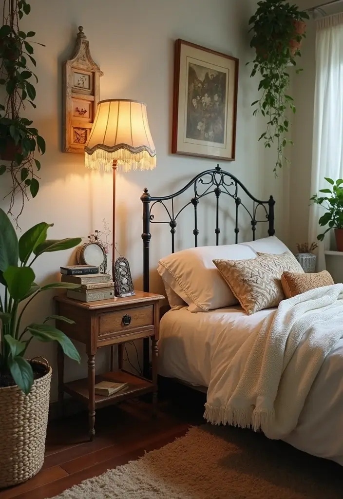 30 Wrought Iron Bedroom Ideas That Feel Vintage Strong 2. Rustic Wrought Iron Nightstands