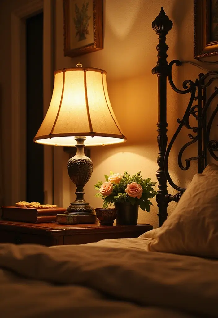 30 Wrought Iron Bedroom Ideas That Feel Vintage Strong 21. Wrought Iron Bedside Lighting