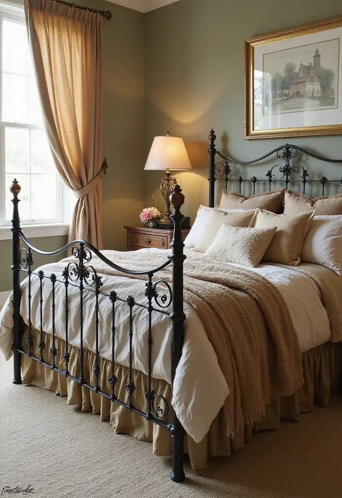 30 Wrought Iron Bedroom Ideas That Feel Vintage Strong 24. Wrought Iron Bed Frames with Footboards