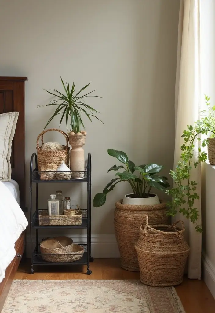 30 Wrought Iron Bedroom Ideas That Feel Vintage Strong 25. Wrought Iron Basket Stands