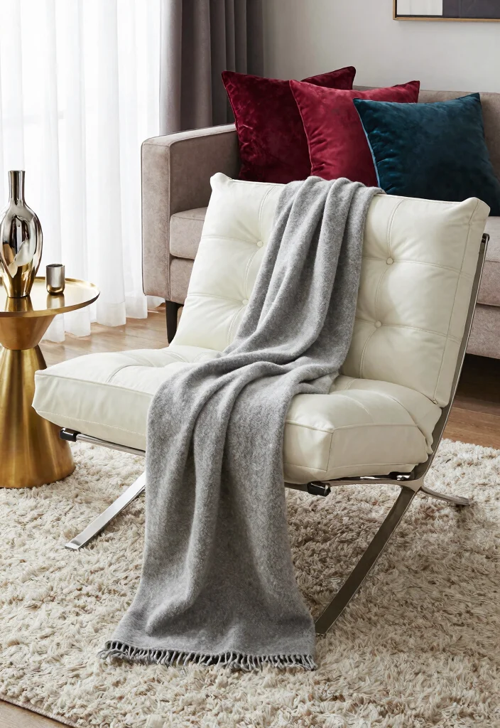 15 Barcelona Chair Living Room Ideas Iconic Modern Style 3. Luxurious Textures Surrounding the Barcelona Chair 0