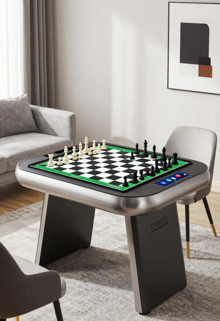15 Chess Table in Living Room Ideas Stylish Game Corner 9. Smart tech Chess Table 0