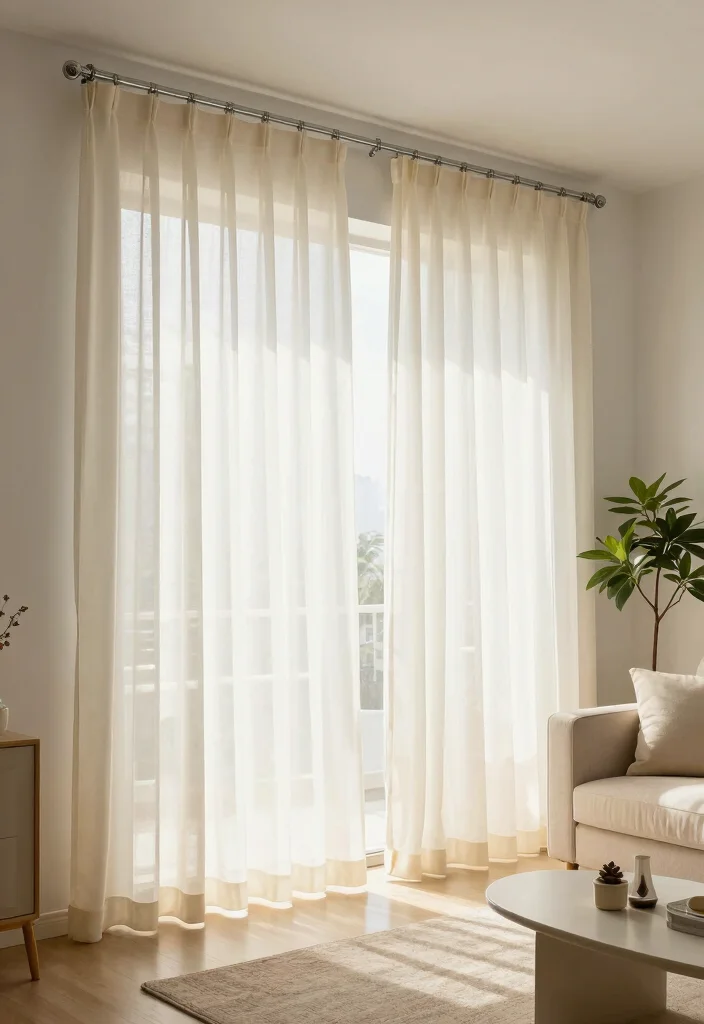 15 Curtains for Small Windows Living Room Ideas Space Smart 1. Airy Sheer Panels 0