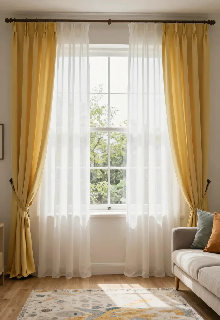 15 Curtains for Small Windows Living Room Ideas Space Smart 6. Layered Textures 0