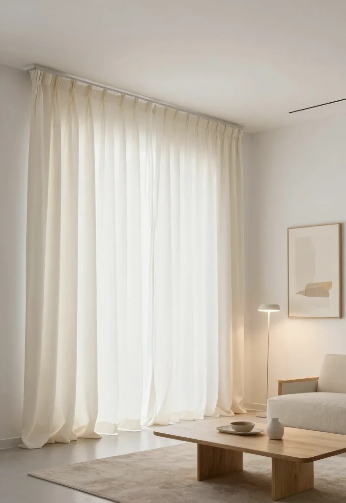 15 Ivory Curtains Living Room Ideas Soft Classic Elegance 2. Minimalist Aesthetic 0