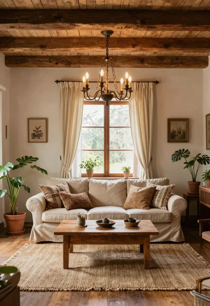 15 Ivory Curtains Living Room Ideas Soft Classic Elegance 3. Rustic Charm 0