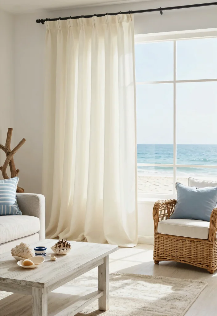 15 Ivory Curtains Living Room Ideas Soft Classic Elegance 7. Coastal Inspirations 0