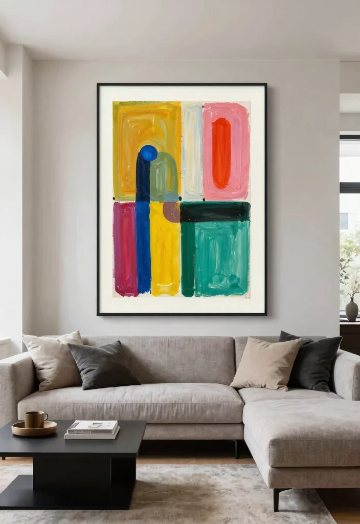 15 L Shaped Couch Living Room Small Spaces Ideas 10. Use Bold Art to Make a Statement 0