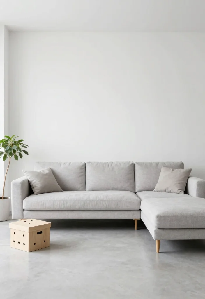 15 L Shaped Couch Living Room Small Spaces Ideas 13. Minimalist Decor for Clutter Free Living 0