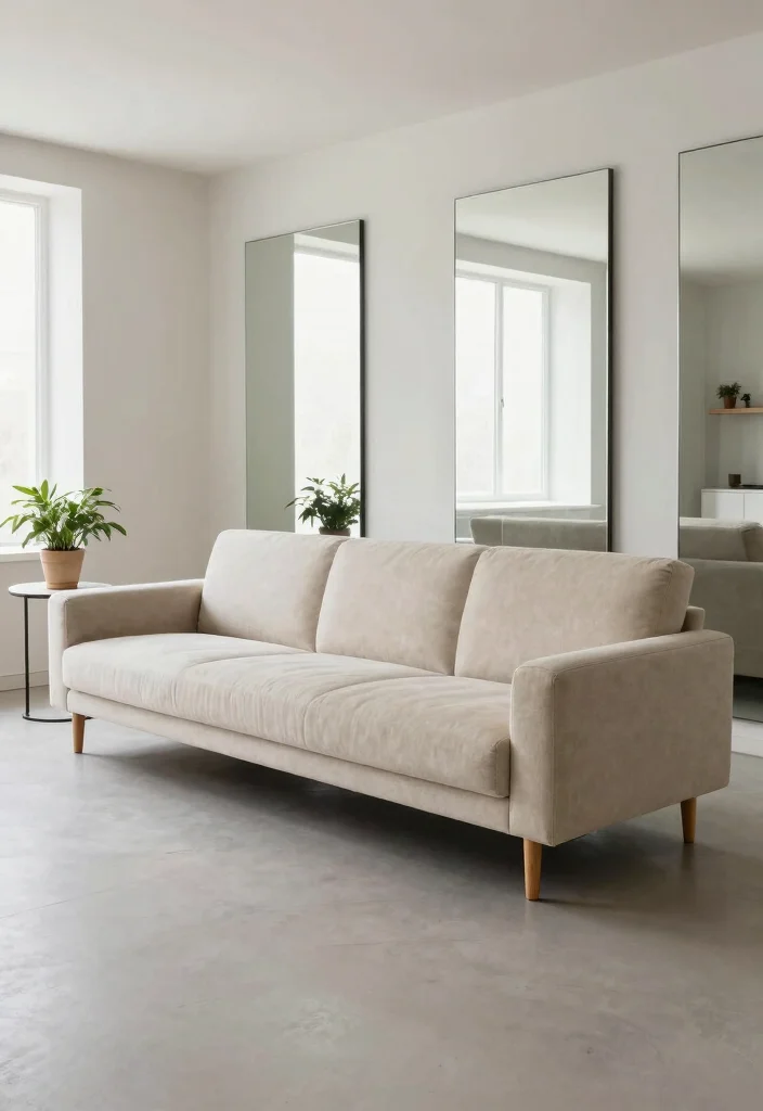 15 L Shaped Couch Living Room Small Spaces Ideas 2. Elevated Design with Slim Profiles 0