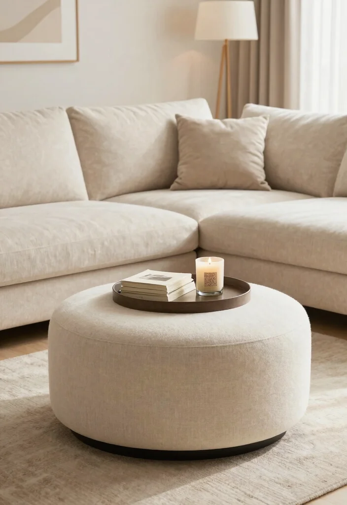 15 L Shaped Couch Living Room Small Spaces Ideas 5. Multi Functional Ottoman 0