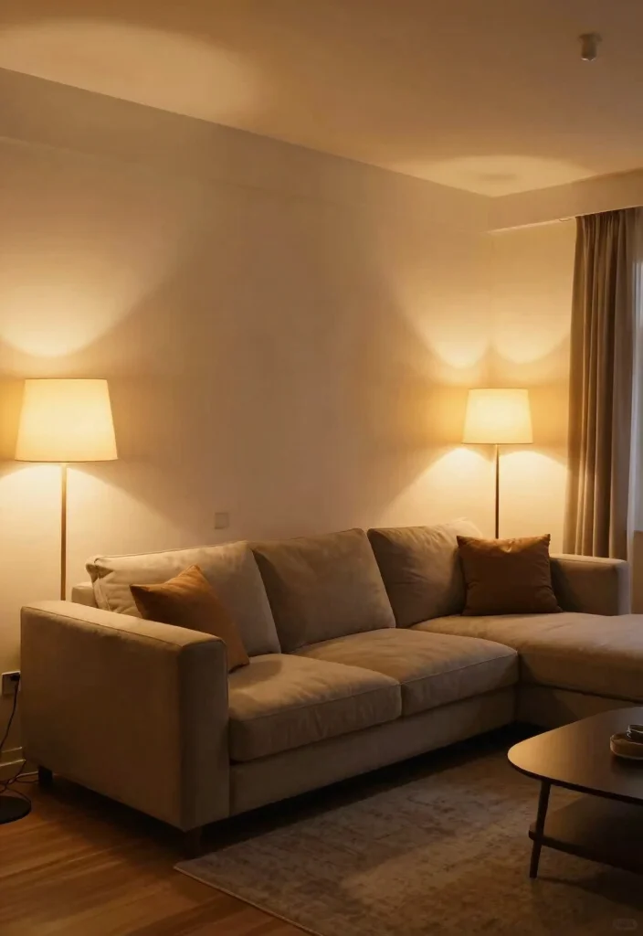 15 L Shaped Couch Living Room Small Spaces Ideas 7. Smart Lighting Solutions 0