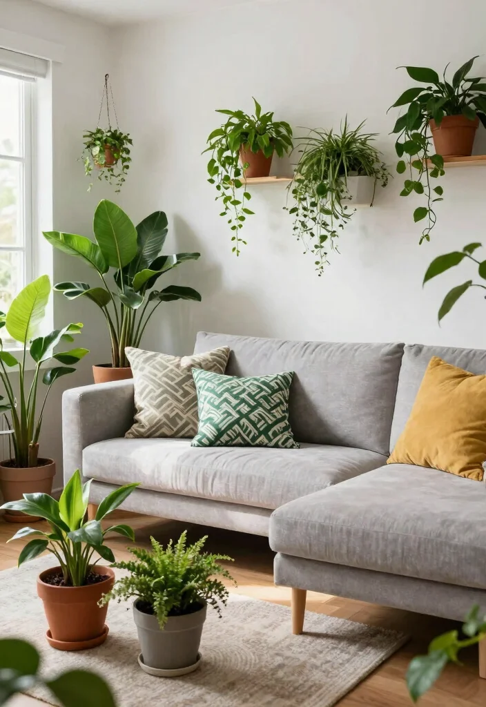15 L Shaped Couch Living Room Small Spaces Ideas 8. Incorporate Greenery 0