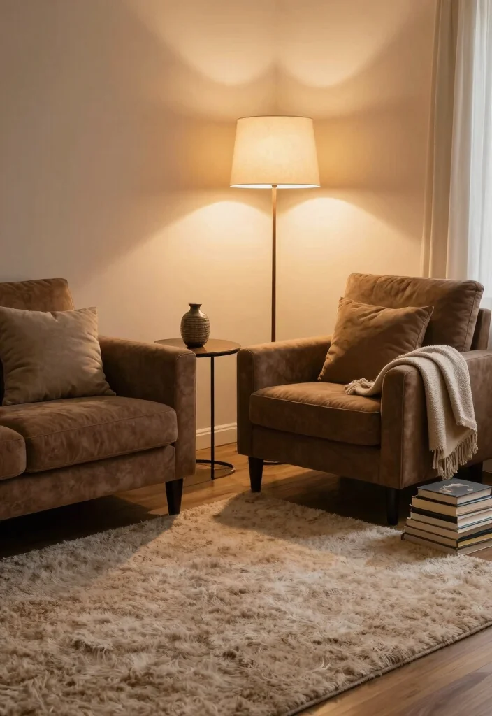 15 Living Room Brown Couch Ideas Warm Neutral Styling 13. Creating Cozy Nooks 0