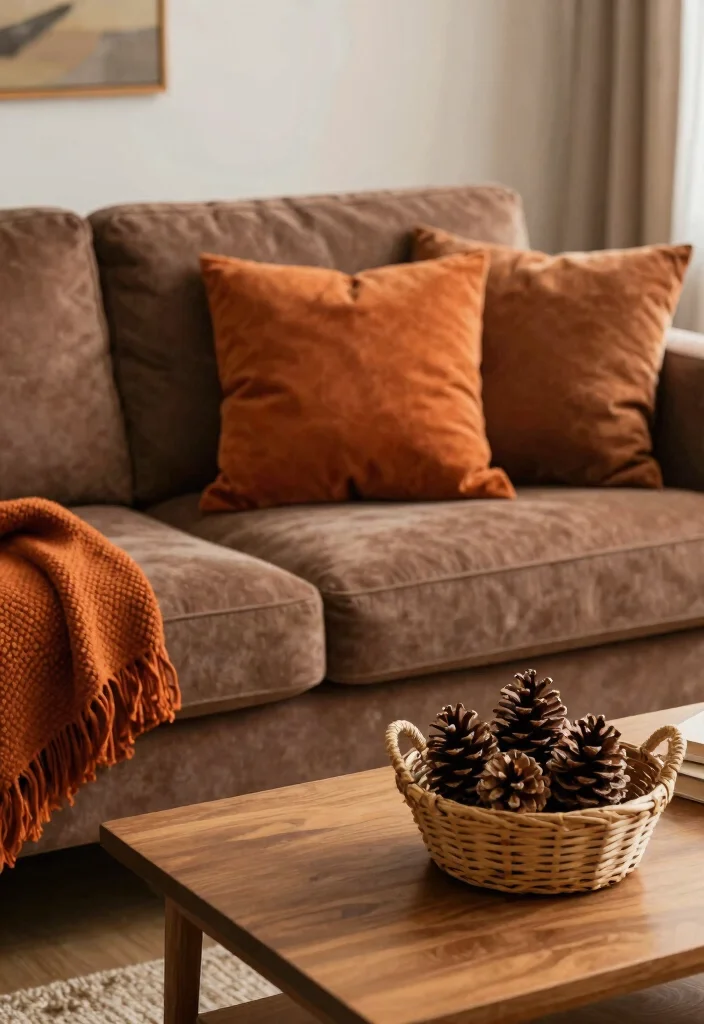15 Living Room Brown Couch Ideas Warm Neutral Styling 14. Seasonal Decor Changes 0
