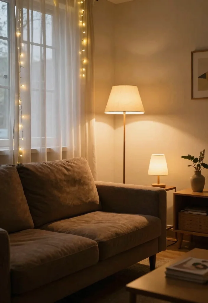 15 Living Room Brown Couch Ideas Warm Neutral Styling 9. Thoughtful Lighting Choices 0