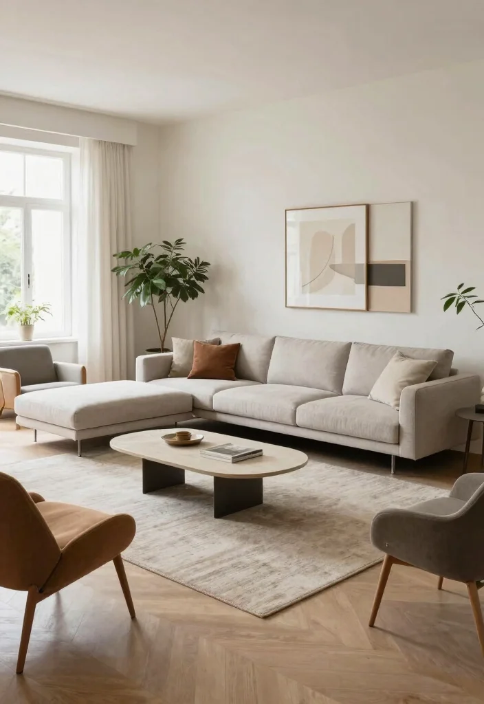 15 Living Room Sofa and Chair Layout Ideas for Balanced Flow 4. The Floating Sofa Concept 0