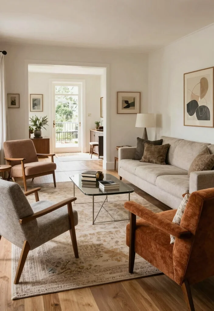 15 Living Room Sofa and Chair Layout Ideas for Balanced Flow 8. Open Ended Layouts 0