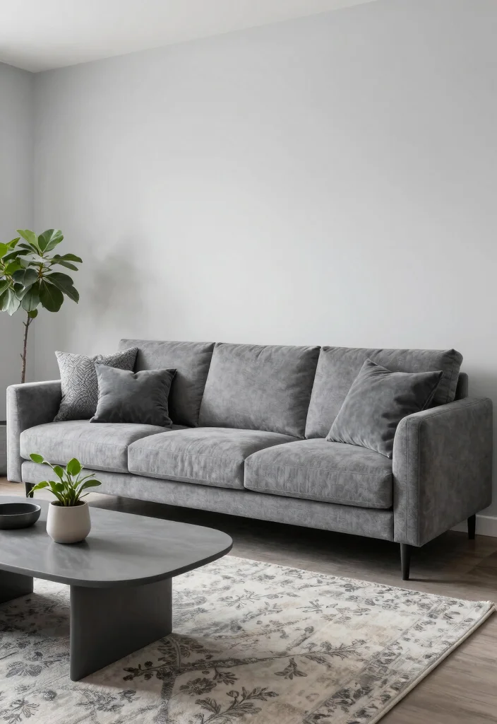 15 Loaf Sofa Living Room Ideas for Modern Relaxed Comfort 13. Monochromatic Palette 0